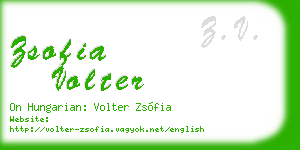 zsofia volter business card