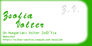 zsofia volter business card